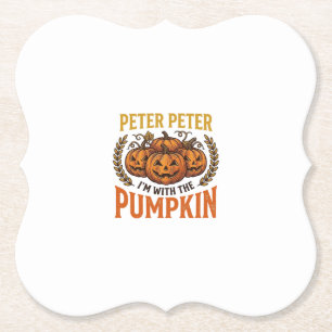 Posavasos De Papel Diseño de camiseta vintage de Halloween de Peter P