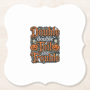 Posavasos De Papel Diseño de camiseta vintage de Halloween Double Toi