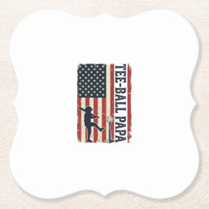 Posavasos De Papel Diseño de camiseta vintage de la bandera americana