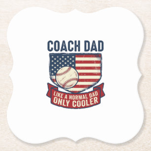 Posavasos De Papel Diseño de camiseta vintage patriótica de béisbol C