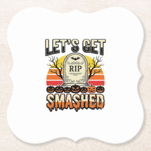 Posavasos De Papel Diseño de cementerio divertido de Halloween Vamos