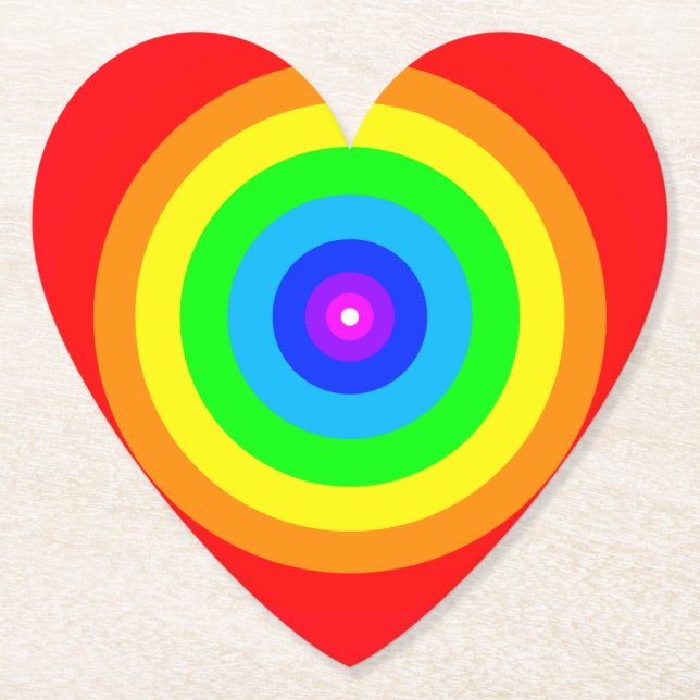 Posavasos De Papel Diseño de círculo arco iris-40686 (Anverso)