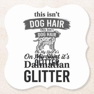 Posavasos De Papel Diseño de cita de pelo de perro divertido con bril
