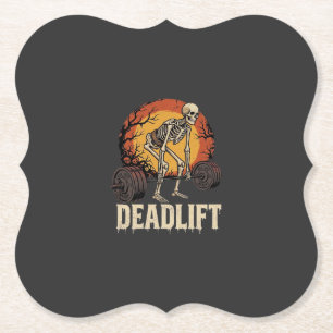Posavasos De Papel Diseño de entrenamiento de gimnasio de Halloween d