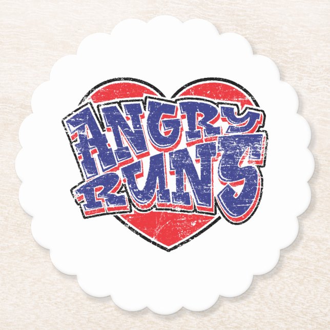 Posavasos De Papel Diseño de fans de Angry Runs v2 (Anverso)