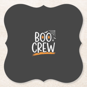 Posavasos De Papel Diseño de fantasma de Halloween Boo Crew_1