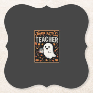Posavasos De Papel Diseño de fantasma de Halloween para profesores Sp