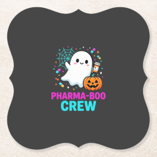 Posavasos De Papel Diseño de fantasma de la tripulación de Pharma-Boo