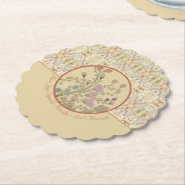 Posavasos De Papel Diseño De Flores Y Patrones