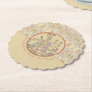 Posavasos De Papel Diseño De Flores Y Patrones