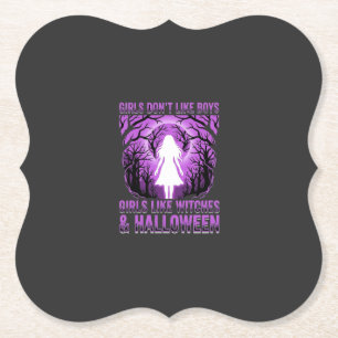Posavasos De Papel Diseño de Halloween Chicas como Brujas