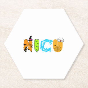 Posavasos De Papel Diseño de Halloween de la NICU