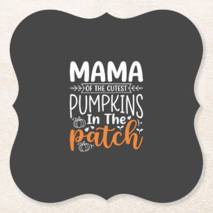 Posavasos De Papel Diseño de Halloween del parche de calabazas de mam
