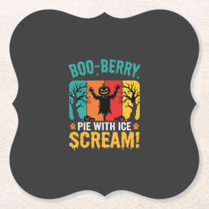 Posavasos De Papel Diseño de helado de Halloween de pastel de Boo-Ber