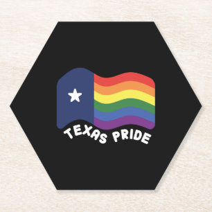 Posavasos De Papel Diseño de la bandera arcoiris en Texas para person