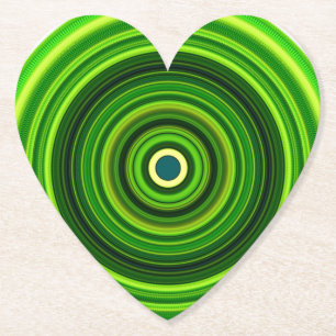Posavasos De Papel Diseño de Mandala verde geométrica-64555