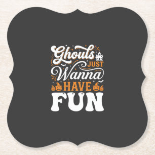 Posavasos De Papel Diseño de monstruos de Halloween que solo quieren 