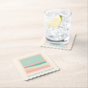 Posavasos De Papel Diseño de playa