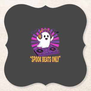 Posavasos De Papel Diseño de ritmos de Halloween de DJ fantasma espel