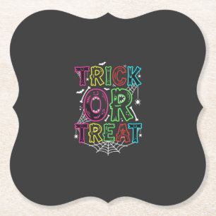Posavasos De Papel Diseño de telaraña de Halloween para trucos o trat