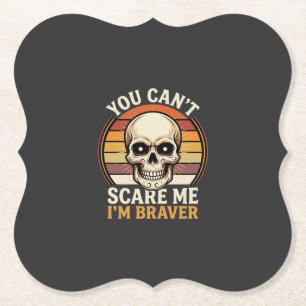 Posavasos De Papel Diseño de terror retro de cráneo de Halloween más 
