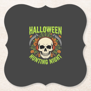 Posavasos De Papel Diseño de vector de calavera de guadaña de noche d