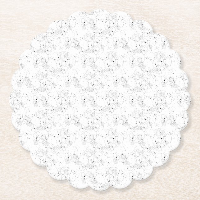 Posavasos De Papel diseño decorativo dos (Anverso)