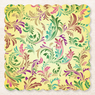 Posavasos De Papel Diseño del patrón de ramas-444555