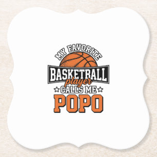 Posavasos De Papel Diseño Deportivo Vintage Divertido Baloncesto Popo