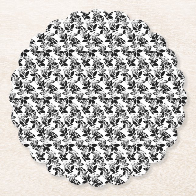 Posavasos De Papel diseño floral Veintiuno (Anverso)