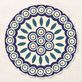 Posavasos De Papel Diseño polaco de cerámica tradicional.