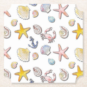 Posavasos De Papel Diseño sencillo de playa