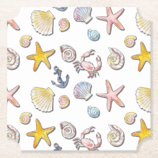 Posavasos De Papel Diseño sencillo de playa
