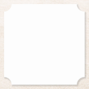 Posavasos De Papel Diseño simple blanco personalizado moderno Agregar