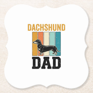 Posavasos De Papel Diseño vectorial de amor por el perro Dachshund vi