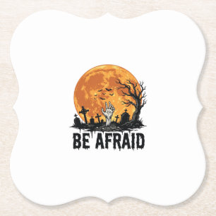 Posavasos De Papel Diseño vectorial de cementerio de Halloween vintag