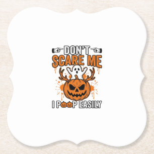 Posavasos De Papel Diseño vectorial de cita de calabaza fantasma dive