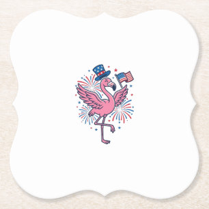 Posavasos De Papel Diseño vectorial de fuegos artificiales de flamenc