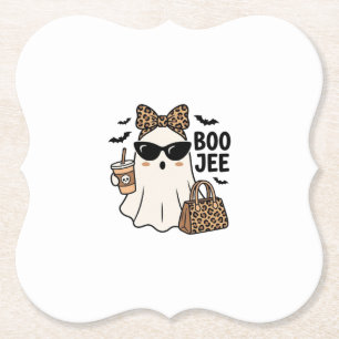 Posavasos De Papel Diseño Vectorial de Lazo de Leopardo de Fantasma B