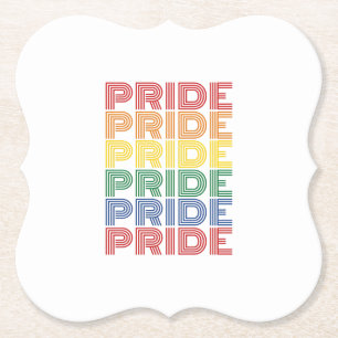 Posavasos De Papel Diseño vectorial de tipografía retro de orgullo de