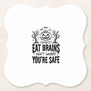 Posavasos De Papel Diseño vectorial divertido de Halloween Zombies Ea