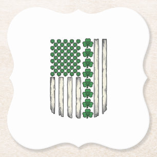 Posavasos De Papel Diseño vectorial vintage de bandera americana de t