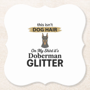 Posavasos De Papel Diseño Vintage Amante Perro Divertido Brillo Dober