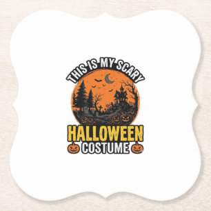 Posavasos De Papel Disfraz de Halloween Antiguo de Terror
