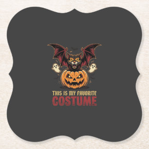 Posavasos De Papel Disfraz de Halloween Monstruo Calabaza Gótico Vect