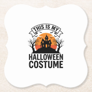 Posavasos De Papel Disfraz Divertido De Halloween Casa Embrujada Cami