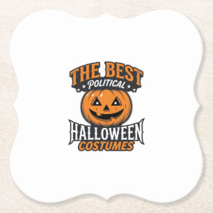 Posavasos De Papel Disfraz político de Halloween Calabaza Camiseta Vi