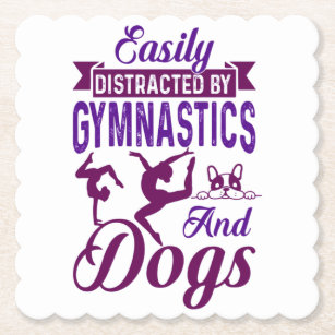 Posavasos De Papel Distracción fácil por gimnasia y perros