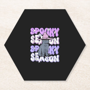 Posavasos De Papel Divertida Saying Spookone Season Halloween Cat Lov