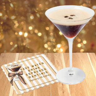 Posavasos De Papel Divertido Ahorra Agua Bebe Martinis de Espresso Cu